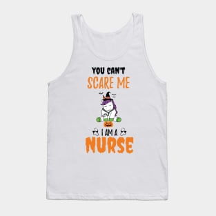 Halloween Unicorn You Can't Scare Me I Am a Nurse / Funny Nurse Fall Autumn Saying Tank Top